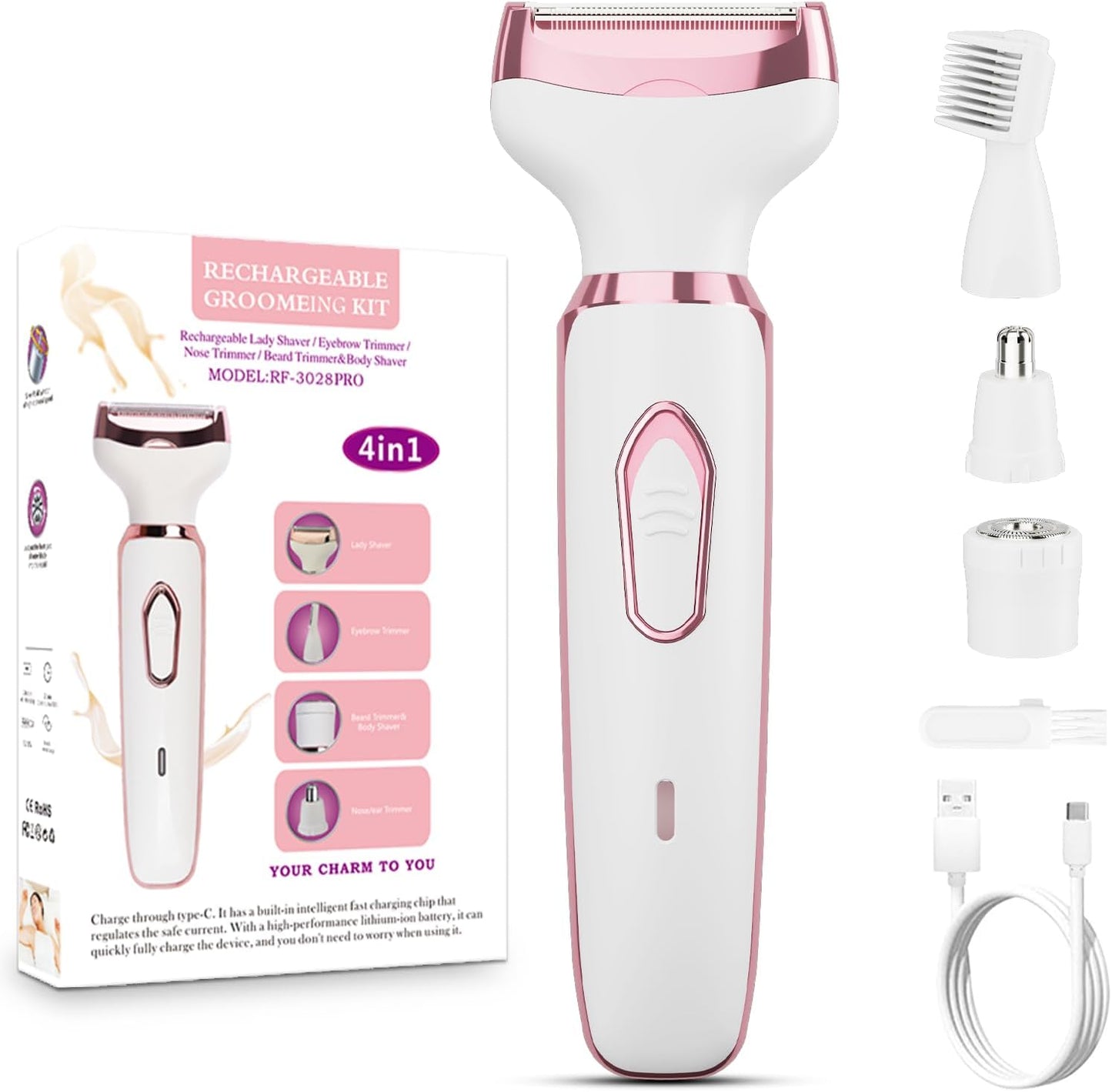 Flinzy™ 4-in-1 Electric Shaver